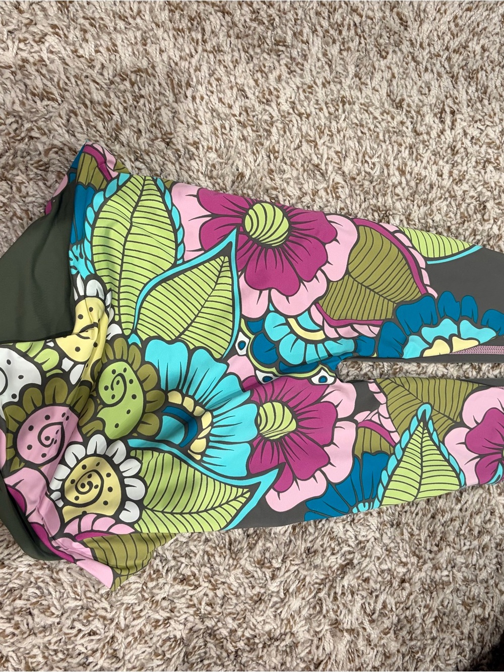 Vibrant Floral Leggings - Multicolor Floral Print